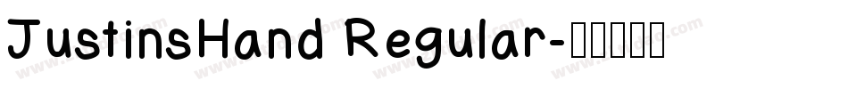 JustinsHand Regular字体转换